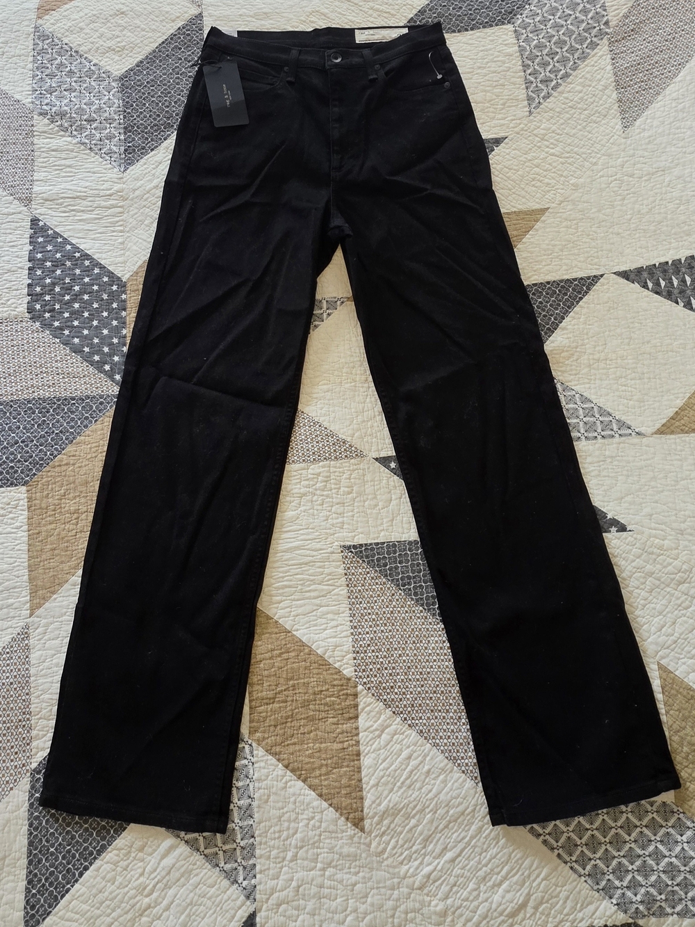 rag & bone Black Straight-Leg Chinos